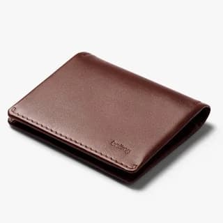 Bellroy Slim Sleeve Wallet in black leather, closed, front view