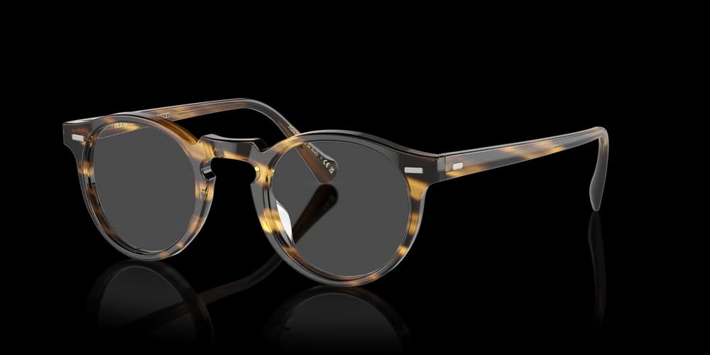 Oliver Peoples Gregory Peck optical frame in havana acetate, front view with demo lenses